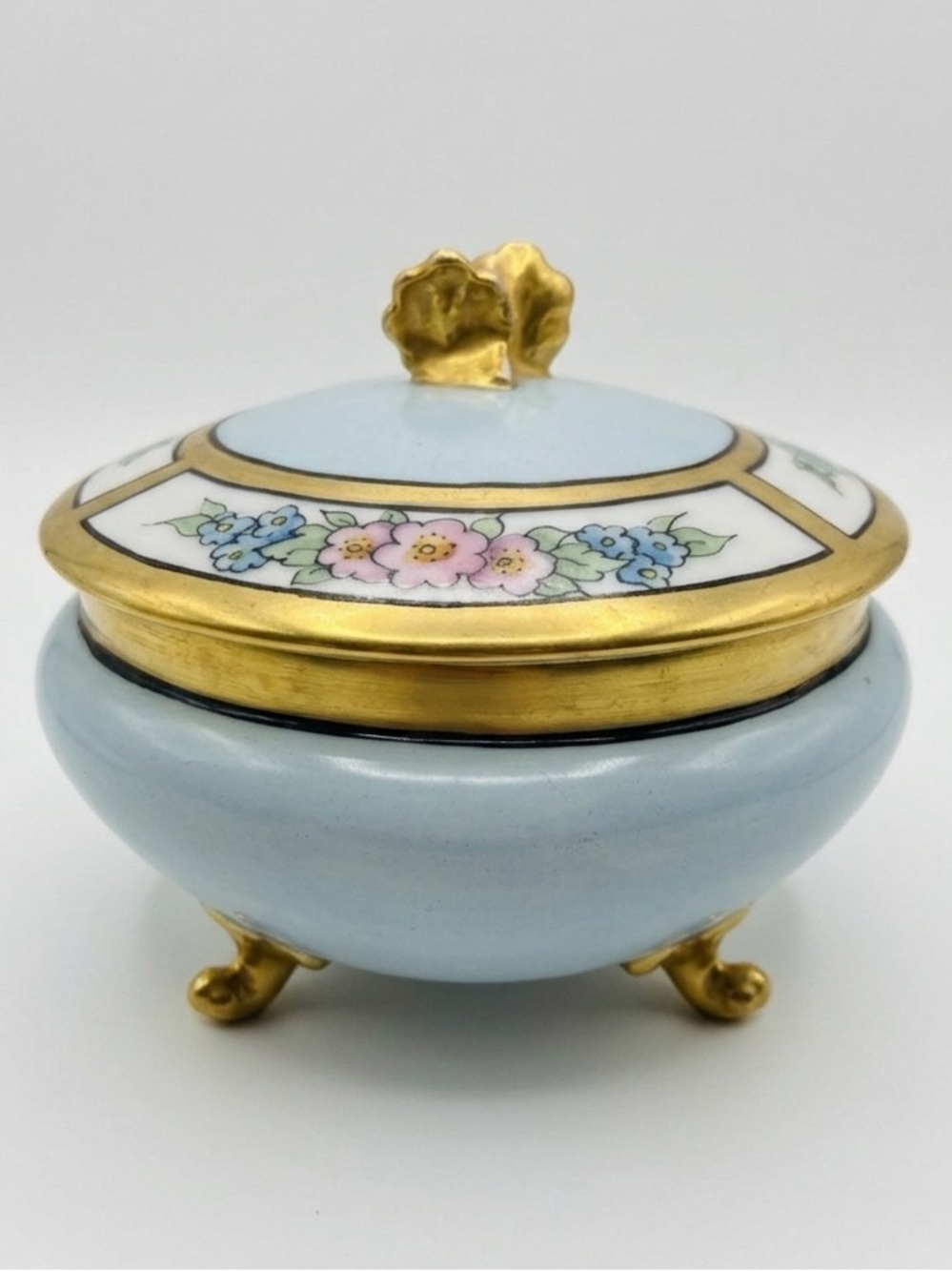 Unique Vintage French Porcelain Box X17